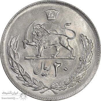 سکه 20 ریال 1357 - MS64 - محمد رضا شاه