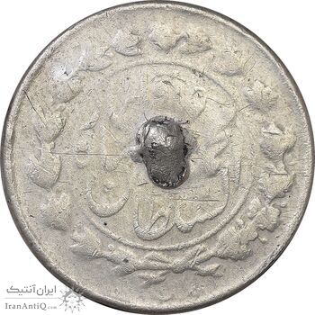 سکه 500 دینار 1325 خطی - VF - محمد علی شاه