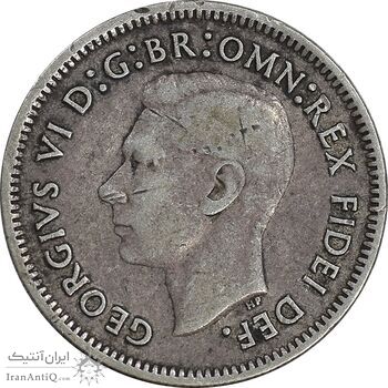 سکه 6 پنس 1951 جرج ششم - EF40 - انگلستان