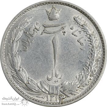 سکه 1 ریال 1313 - 3 تاریخ بزرگ پایین - MS61 - رضا شاه