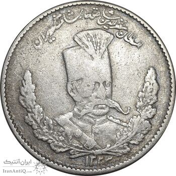 سکه 2000 دینار 1323 تصویری - VF35 - مظفرالدین شاه