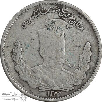 سکه 2000 دینار 1323 تصویری - VF30 - مظفرالدین شاه