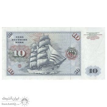 اسکناس 10 مارک 1970 جمهوری فدرال - تک - EF40 - آلمان