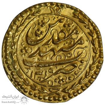 سکه طلا پولکی امام رضا (ع) 1319 - UNC - مظفرالدین شاه