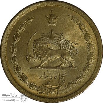 سکه 50 دینار 1334 برنز - MS63 - محمد رضا شاه
