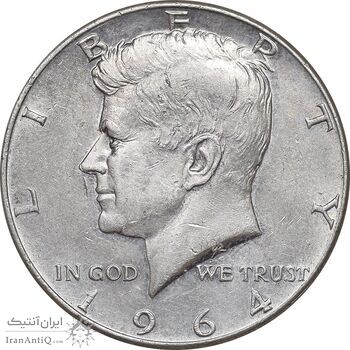 سکه نیم دلار 1964 کندی - MS61 - آمریکا
