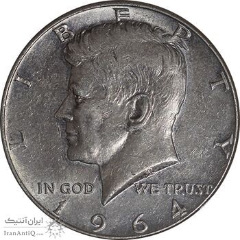سکه نیم دلار 1964 کندی - MS61 - آمریکا