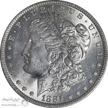 سکه یک دلار 1881O مورگان - MS62 - آمریکا