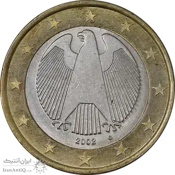 سکه 1 یورو 2002G جمهوری فدرال - MS61 - آلمان
