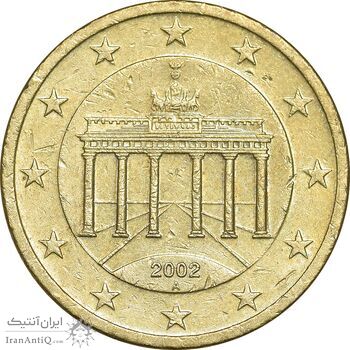 سکه 50 یورو سنت 2002A جمهوری فدرال - AU50 - آلمان