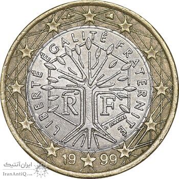 سکه 1 یورو 1999 جمهوری پنجم - EF45 - فرانسه