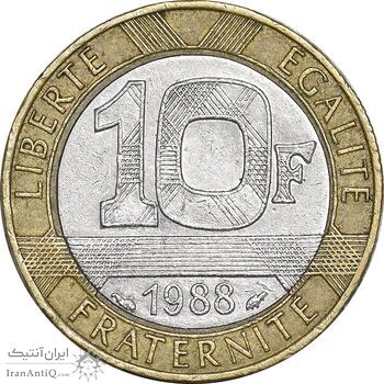 سکه 10 فرانک 1988 جمهوری کنونی - EF45 - فرانسه