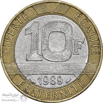سکه 10 فرانک 1989 جمهوری کنونی - EF45 - فرانسه