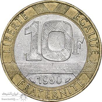 سکه 10 فرانک 1990 جمهوری کنونی - EF45 - فرانسه
