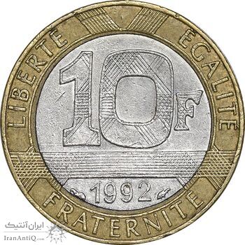 سکه 10 فرانک 1992 جمهوری کنونی - EF45 - فرانسه