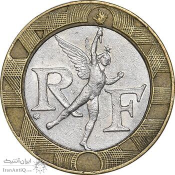 سکه 10 فرانک 1991 جمهوری کنونی - AU50 - فرانسه
