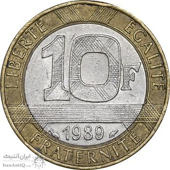 سکه 10 فرانک 1989 جمهوری کنونی - AU50 - فرانسه