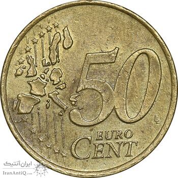 سکه 50 یورو سنت 2000 بئاتریکس - EF45 - هلند