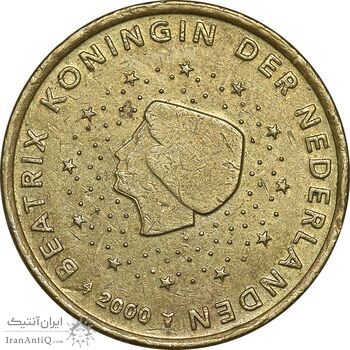 سکه 50 یورو سنت 2000 بئاتریکس - EF45 - هلند