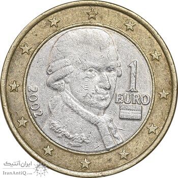 سکه 1 یورو 2002 جمهوری دوم - EF40 - اتریش