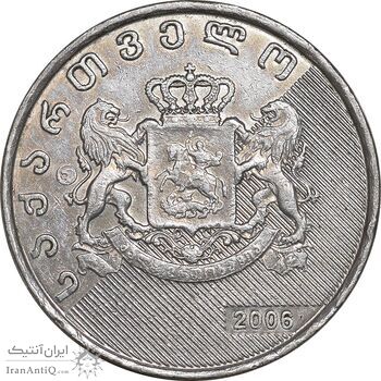 سکه 1 لاری 2006 جمهوری - نوشته های روی لبه ظریف - EF45 - گرجستان