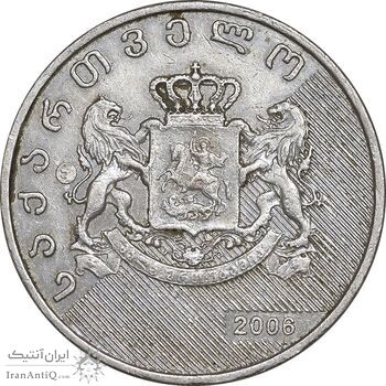 سکه 1 لاری 2006 جمهوری - نوشته های روی لبه ظریف - EF45 - گرجستان