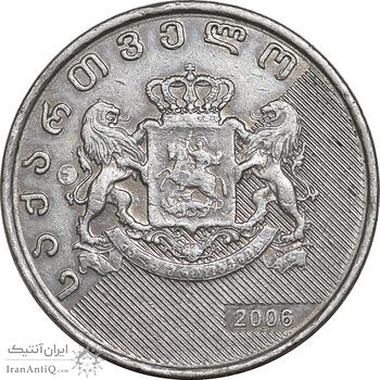 سکه 1 لاری 2006 جمهوری - نوشته های روی لبه ظریف - EF45 - گرجستان