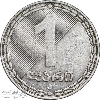 سکه 1 لاری 2006 جمهوری - نوشته های روی لبه ظریف - EF45 - گرجستان