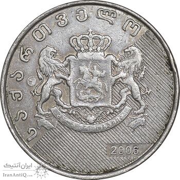 سکه 1 لاری 2006 جمهوری - نوشته های روی لبه ظریف - EF45 - گرجستان