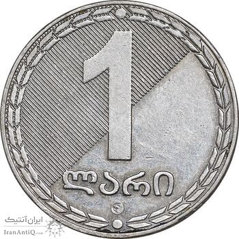 سکه 1 لاری 2006 جمهوری - نوشته های روی لبه ظریف - EF45 - گرجستان