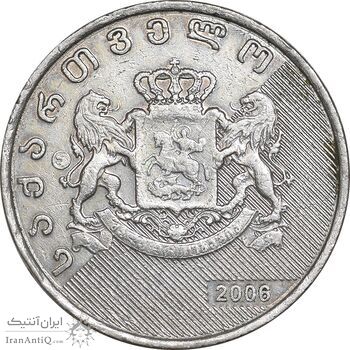 سکه 1 لاری 2006 جمهوری - نوشته های روی لبه ظریف - EF45 - گرجستان