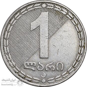 سکه 1 لاری 2006 جمهوری - نوشته های روی لبه ضخیم - EF45 - گرجستان