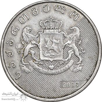 سکه 1 لاری 2006 جمهوری - نوشته های روی لبه ضخیم - EF45 - گرجستان