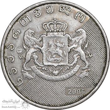 سکه 1 لاری 2006 جمهوری - نوشته های روی لبه ضخیم - EF45 - گرجستان