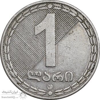 سکه 1 لاری 2006 جمهوری - نوشته های روی لبه ضخیم - EF45 - گرجستان