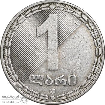 سکه 1 لاری 2006 جمهوری - نوشته های روی لبه ضخیم - EF45 - گرجستان