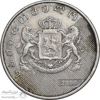 سکه 1 لاری 2006 جمهوری - نوشته های روی لبه ضخیم - EF45 - گرجستان