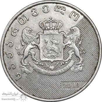 سکه 1 لاری 2006 جمهوری - نوشته های روی لبه ضخیم - EF45 - گرجستان