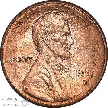 سکه 1 سنت 1987D لینکلن - MS63 - آمریکا