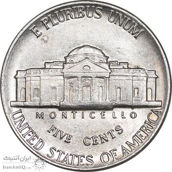 سکه 5 سنت 1982D جفرسون - AU58 - آمریکا