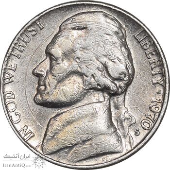 سکه 5 سنت 1970S جفرسون - AU58 - آمریکا