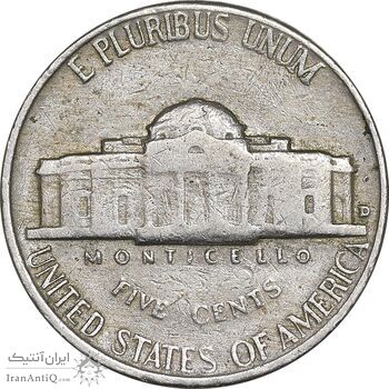 سکه 5 سنت 1959 جفرسون - VF35 - آمریکا