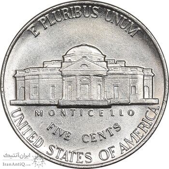 سکه 5 سنت 1989P جفرسون - MS61 - آمریکا