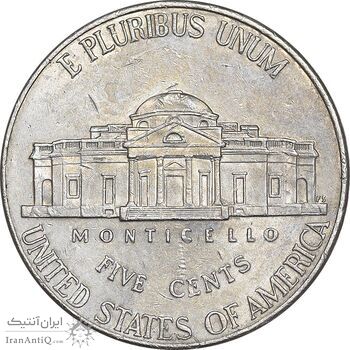 سکه 5 سنت 2014D جفرسون - AU55 - آمریکا