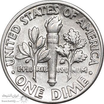 سکه 1 دایم 1987D روزولت - AU55 - آمریکا