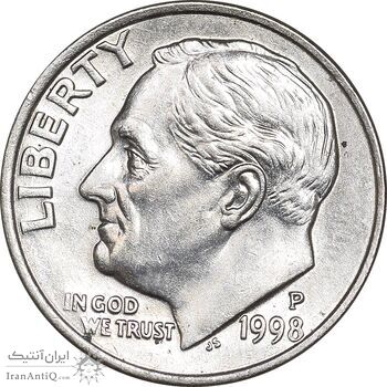 سکه 1 دایم 1998P روزولت - MS62 - آمریکا