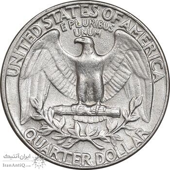 سکه کوارتر دلار 1967 واشنگتن - AU50 - آمریکا