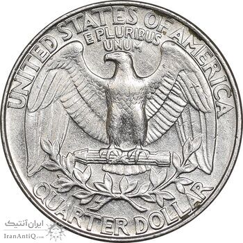 سکه کوارتر دلار 1992P واشنگتن - AU58 - آمریکا