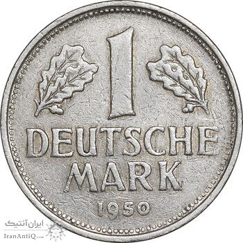 سکه 1 مارک 1950G جمهوری فدرال - EF45 - آلمان