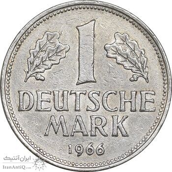 سکه 1 مارک 1966J جمهوری فدرال - EF45 - آلمان